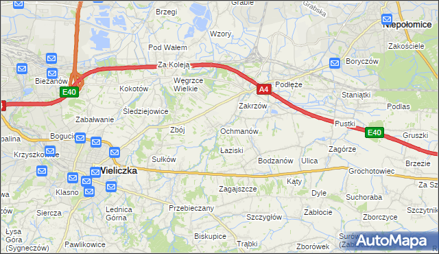 mapa Ochmanów, Ochmanów na mapie Targeo