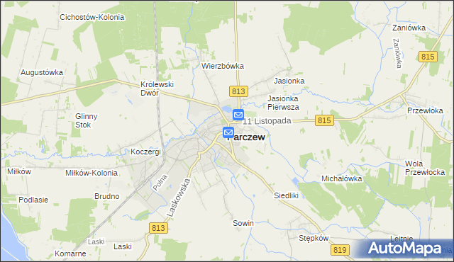 mapa Parczew, Parczew na mapie Targeo