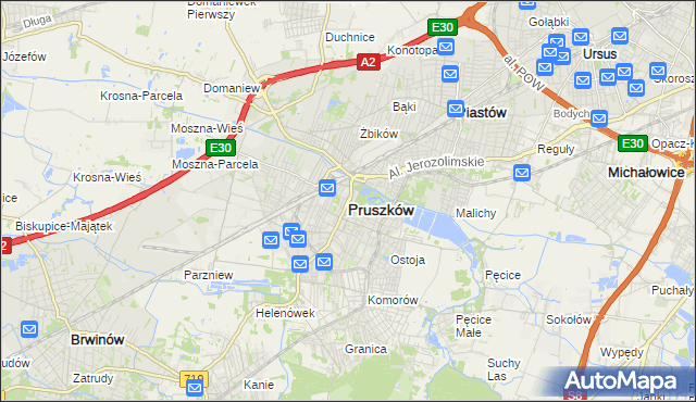 mapa Pruszków, Pruszków na mapie Targeo