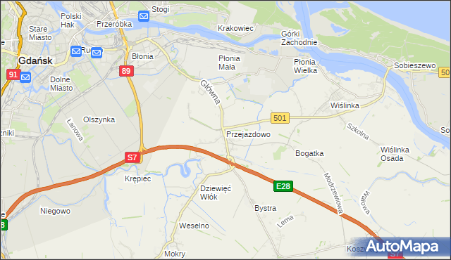 mapa Przejazdowo, Przejazdowo na mapie Targeo
