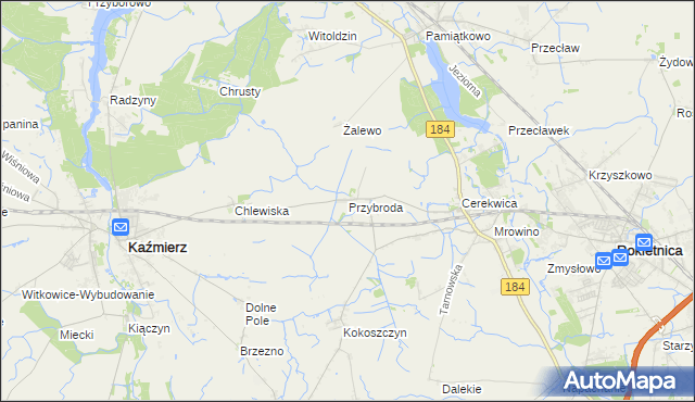 mapa Przybroda, Przybroda na mapie Targeo
