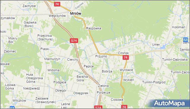 mapa Przyjmo, Przyjmo na mapie Targeo