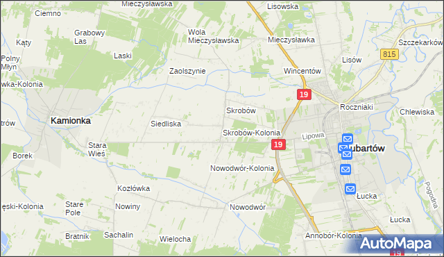 mapa Skrobów-Kolonia, Skrobów-Kolonia na mapie Targeo