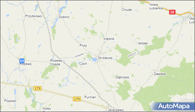 mapa Skrzatusz, Skrzatusz na mapie Targeo