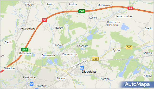 mapa Szczodre, Szczodre na mapie Targeo