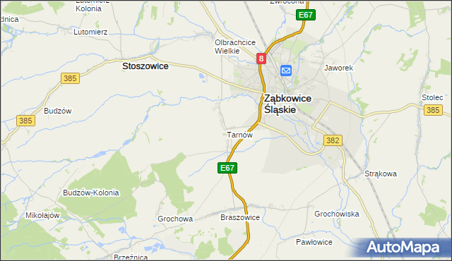 mapa Tarnów gmina Ząbkowice Śląskie, Tarnów gmina Ząbkowice Śląskie na mapie Targeo