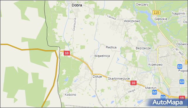 mapa Wąwelnica, Wąwelnica na mapie Targeo