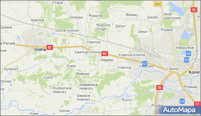 mapa Węglew, Węglew na mapie Targeo