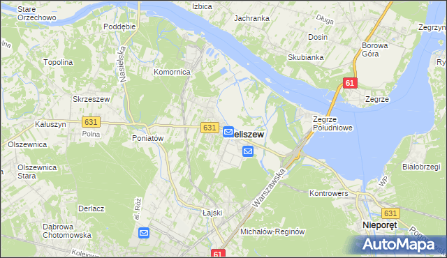 mapa Wieliszew, Wieliszew na mapie Targeo