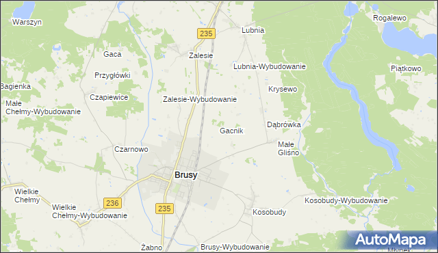 mapa Gacnik, Gacnik na mapie Targeo