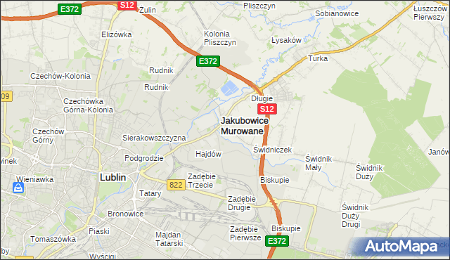 mapa Wólka powiat lubelski, Wólka powiat lubelski na mapie Targeo