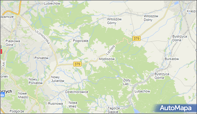 mapa Modliszów, Modliszów na mapie Targeo