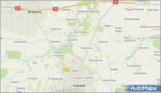 mapa Erazmów, Erazmów na mapie Targeo