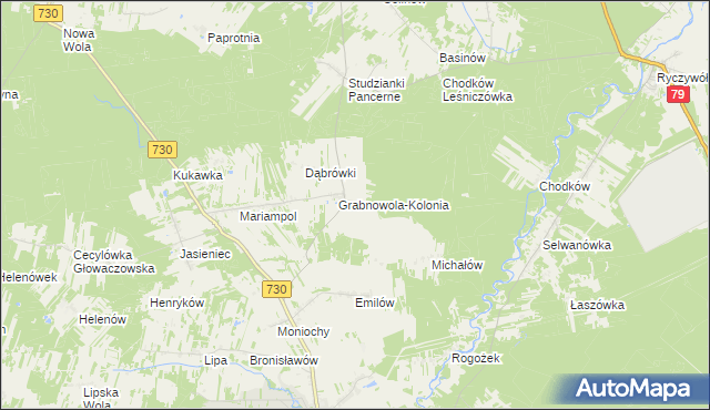 mapa Grabnowola, Grabnowola na mapie Targeo