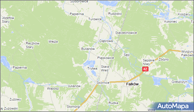 mapa Pląskowice, Pląskowice na mapie Targeo