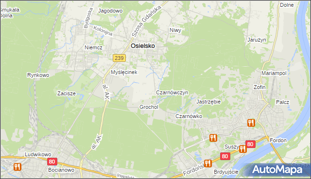 mapa Czarnówczyn, Czarnówczyn na mapie Targeo