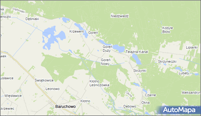 mapa Goreń Nowy, Goreń Nowy na mapie Targeo