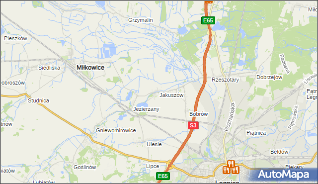 mapa Jakuszów, Jakuszów na mapie Targeo