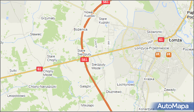 mapa Janowo gmina Łomża, Janowo gmina Łomża na mapie Targeo