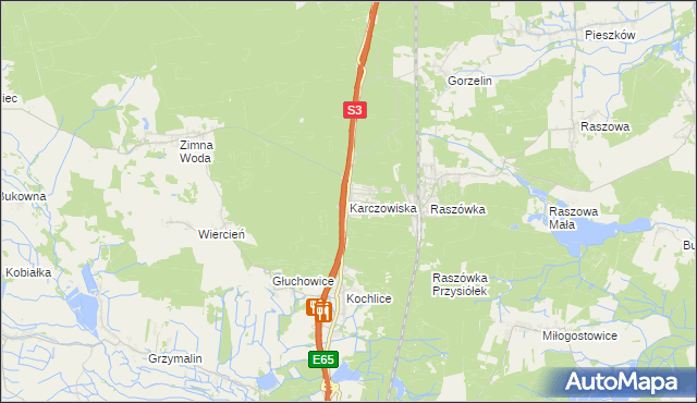 mapa Karczowiska, Karczowiska na mapie Targeo