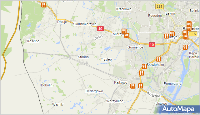 mapa Przylep, Przylep na mapie Targeo