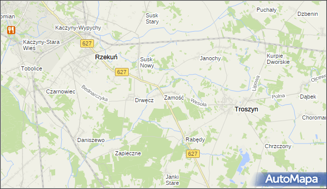 mapa Zamość gmina Troszyn, Zamość gmina Troszyn na mapie Targeo