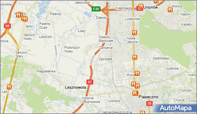 mapa Zgorzała, Zgorzała na mapie Targeo