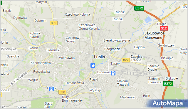 mapa Lublina, Lublin na mapie Targeo