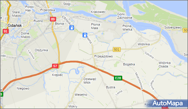 mapa Przejazdowo, Przejazdowo na mapie Targeo