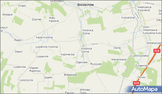 mapa Kłodnica Górna, Kłodnica Górna na mapie Targeo