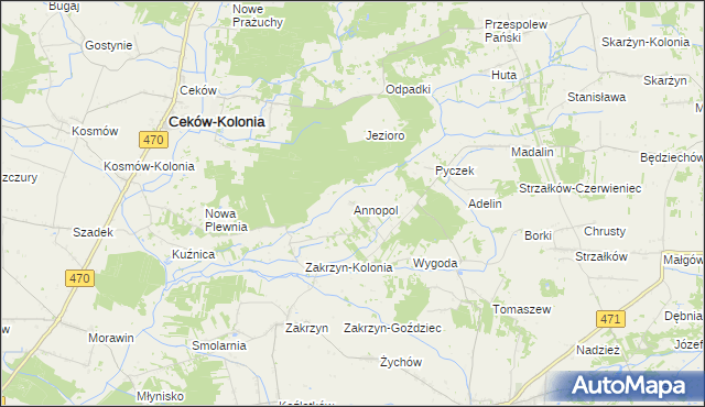 mapa Annopol gmina Lisków, Annopol gmina Lisków na mapie Targeo
