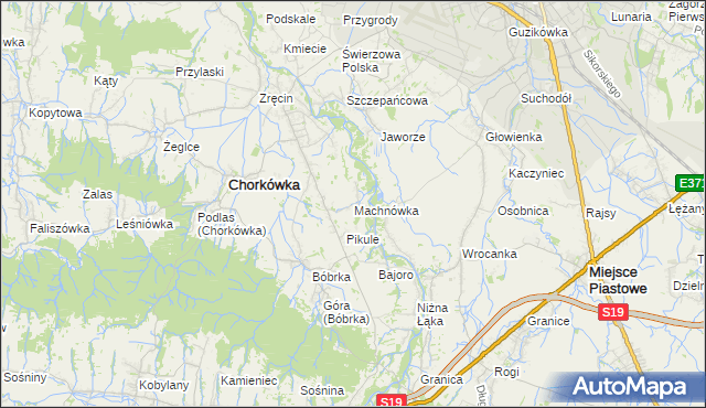 mapa Machnówka, Machnówka na mapie Targeo