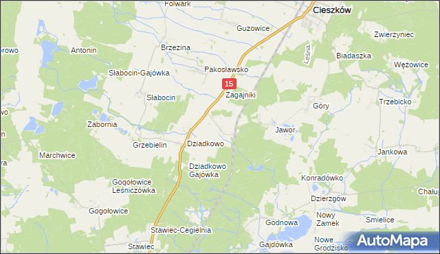 mapa Rakłowice, Rakłowice na mapie Targeo