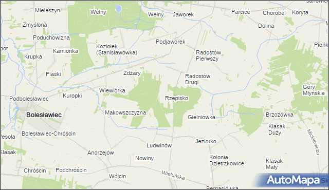 mapa Rzepisko, Rzepisko na mapie Targeo