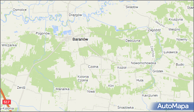 mapa Wola Czołnowska, Wola Czołnowska na mapie Targeo