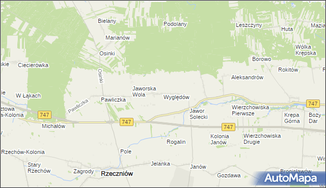 mapa Wyględów, Wyględów na mapie Targeo
