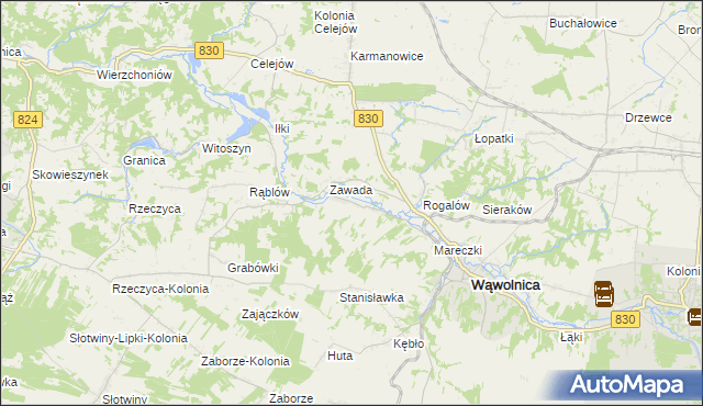 mapa Bartłomiejowice gmina Wąwolnica, Bartłomiejowice gmina Wąwolnica na mapie Targeo