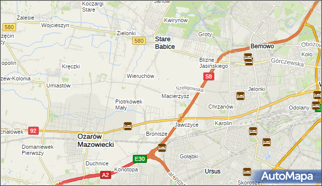mapa Macierzysz, Macierzysz na mapie Targeo
