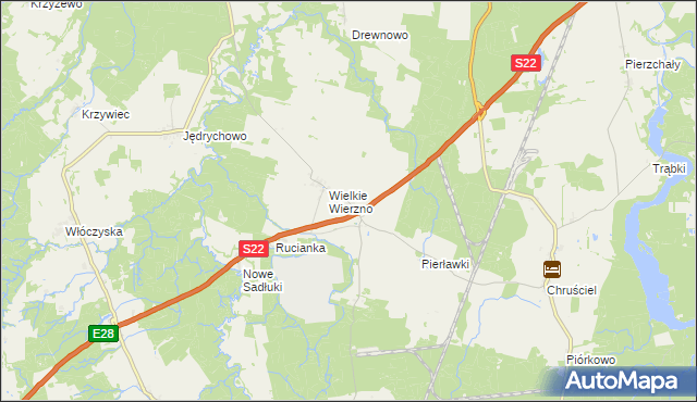 mapa Nowe Sadłuki gmina Frombork, Nowe Sadłuki gmina Frombork na mapie Targeo