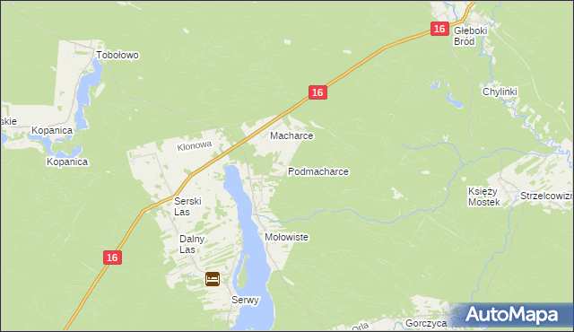 mapa Podmacharce, Podmacharce na mapie Targeo