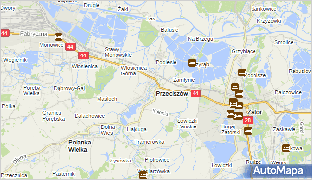 mapa Przeciszów, Przeciszów na mapie Targeo