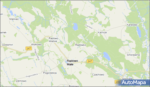 mapa Radówko, Radówko na mapie Targeo