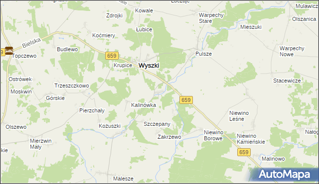 mapa Sasiny gmina Wyszki, Sasiny gmina Wyszki na mapie Targeo