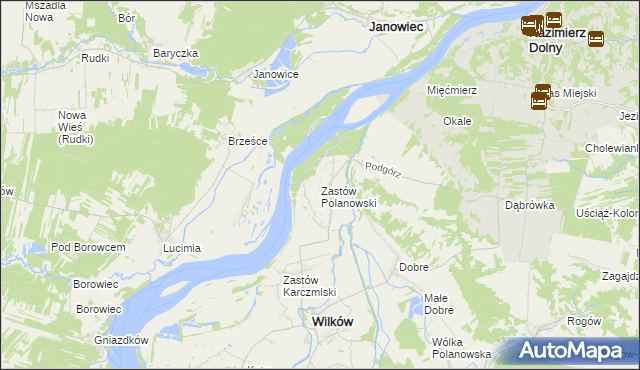 mapa Zastów Polanowski, Zastów Polanowski na mapie Targeo