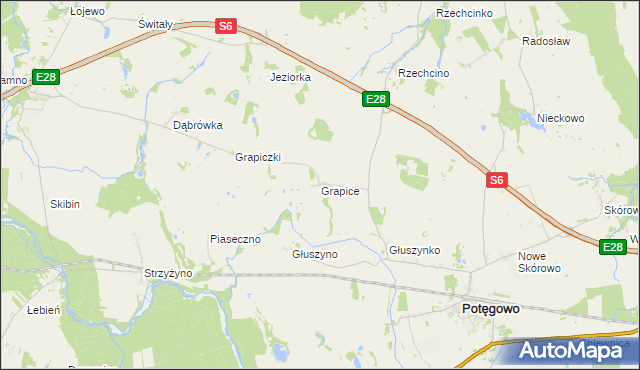 mapa Grapice, Grapice na mapie Targeo