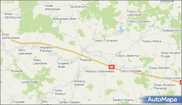 mapa Jabłonka-Świerczewo, Jabłonka-Świerczewo na mapie Targeo