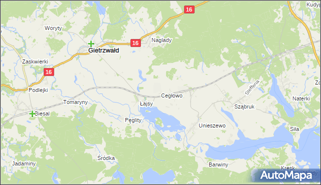 mapa Cegłowo, Cegłowo na mapie Targeo