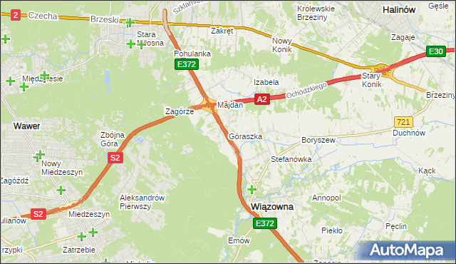 mapa Góraszka, Góraszka na mapie Targeo