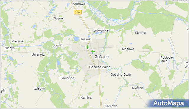 mapa Gościno, Gościno na mapie Targeo