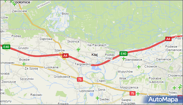 mapa Kłaj, Kłaj na mapie Targeo